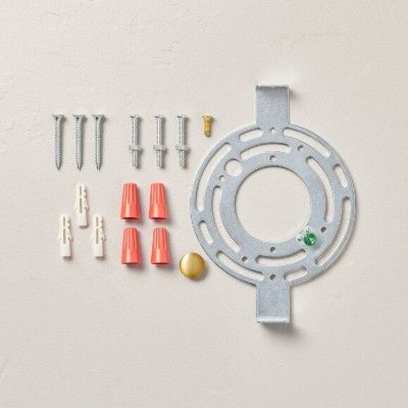 Pleated Shade Wall Sconce Brass/Oatmeal - Hearth & Brass - Picture 4 of 4